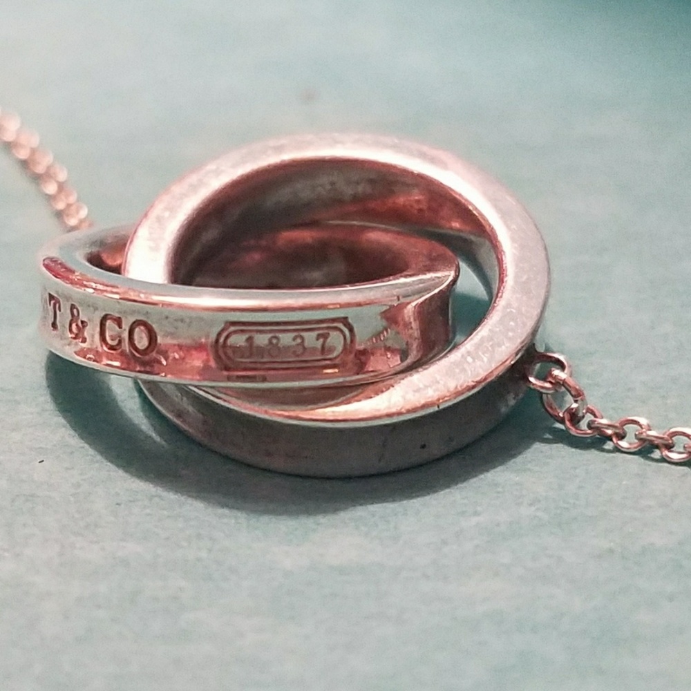 Tiffany and Company sterling silver double ring ne